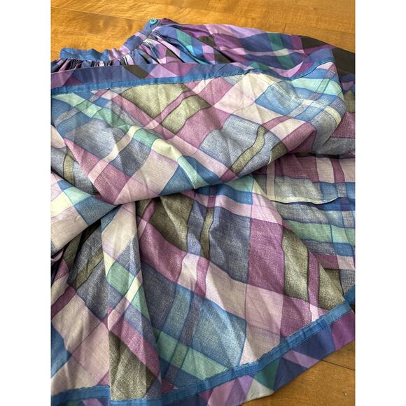 Vtg 50's circle plaid skirt Modern Jr by Gale & Gale TABIT metal zipper XXS - Picture 11 of 14